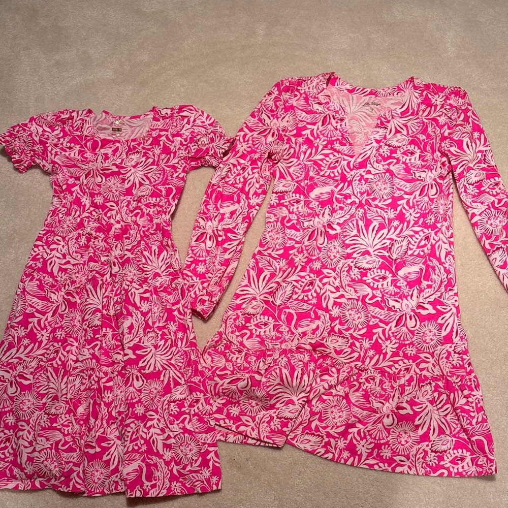Lilly Pulitzer Pink and White Floral Dresses